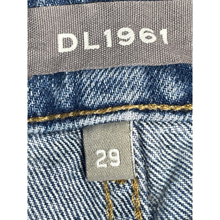 DL1961 Womens Blue High Rise Distressed Frayed Mini A-Line Denim Jeans Skirt 29