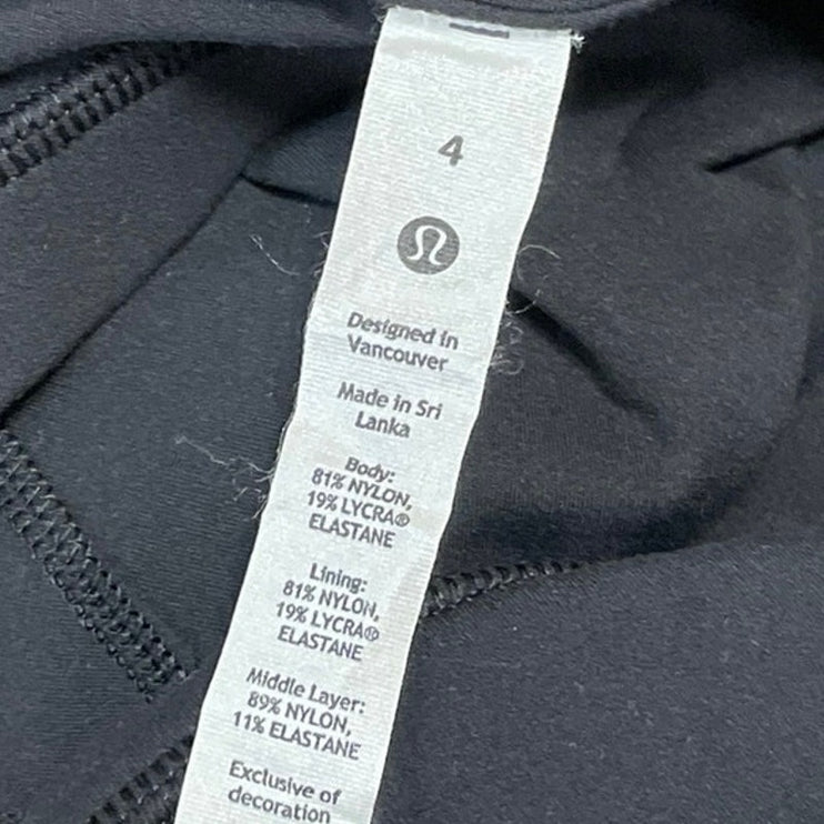 Lululemon Women's Black Scoop Neck Yoga Workout Running Athletic Tank Top Size 4