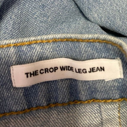 NEW American Apparel The Crop Wide Leg Womens Blue High Rise Denim Jeans Size 28