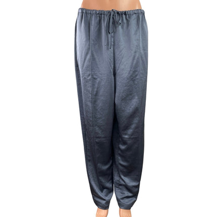 Madewell Women's Blue Velvet Velour High Waisted Sleepwear Pajamas Pants Size M