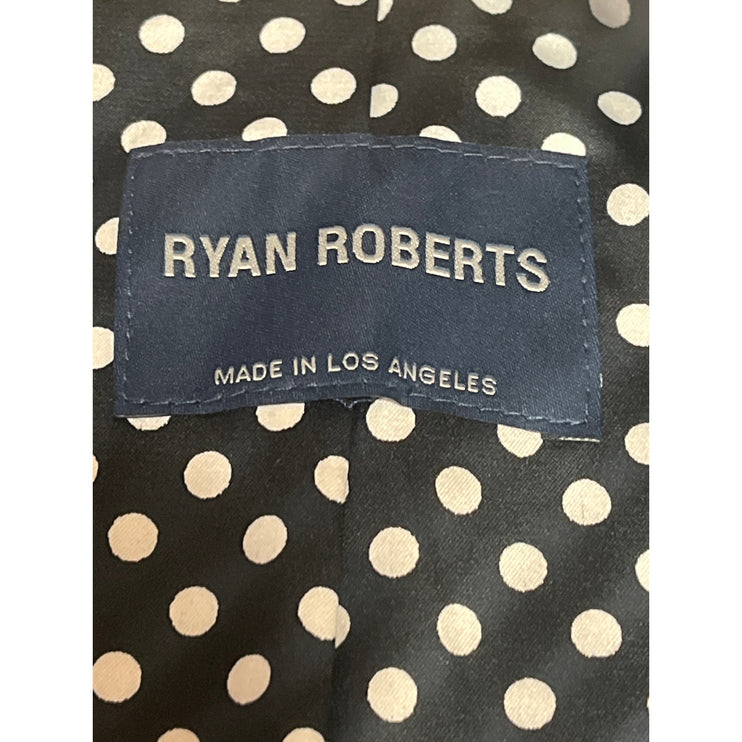 Ryan Roberts Black Striped Long Sleeve Collared Open Blazer Jacket Size OS