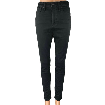 Madewell 10" High Rise Skinny Women's Black Cotton Casual Denim Jeans Size 28