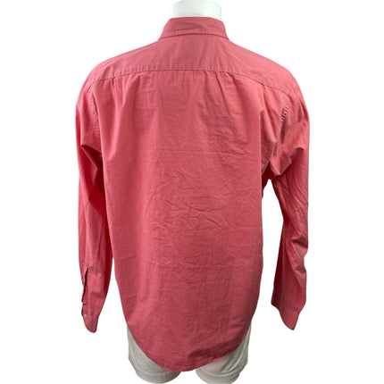 J.Crew Men's Pink Lightweight Long Sleeve Pocket Button Down Shirt Top Size XL