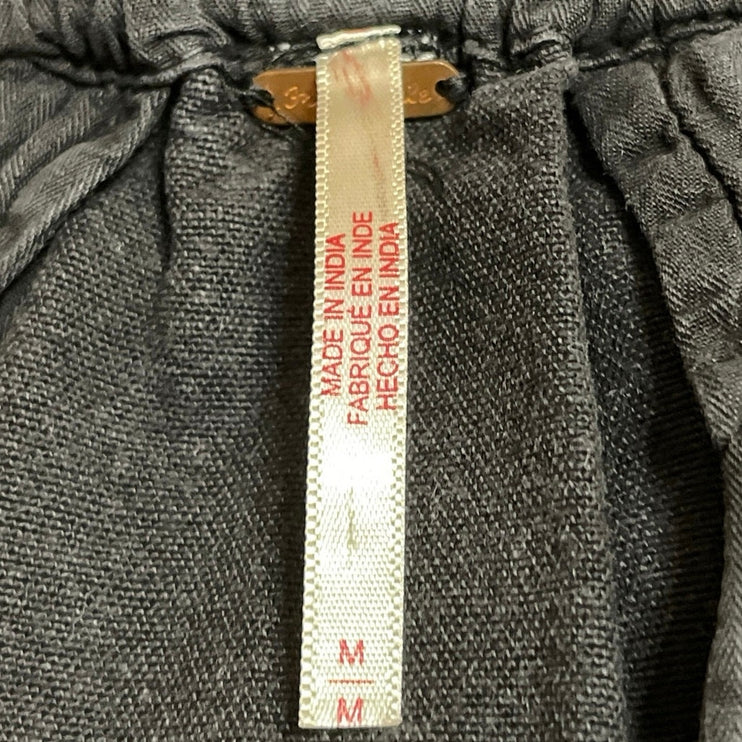 Free People We The Free Silverton Womens Black Pull On Barrel Denim Jeans Size M