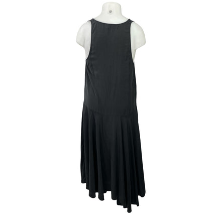 Zara Womens Black Sleeveless Relaxed Drop Waist Flared A-line Maxi Dress Sz XXL