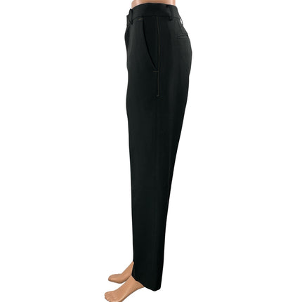 Lucency Women's Black High Waisted Straight Leg Career Trousers Pants Size M