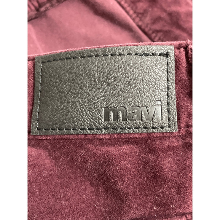 Mavi Sydney Womens Red Maroon Mid Rise Flared Bootcut Trousers Pants Size 25/30