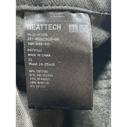 Uniqlo Heat Tech Women's Black High Rise Slim Fit Skinny Trousers Denim Jeans XS