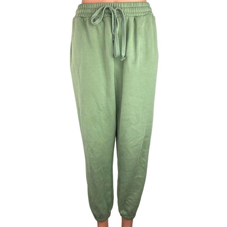 Fabletics Green Go-To Classic Elastic Waist Drawstring Sweatpants Jogger Sz XXL