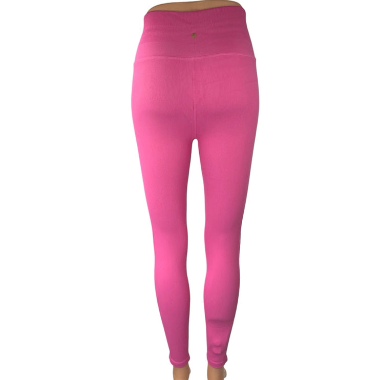 Spiritual Gangster Self Love Pink High Waist Cutout Ankle Crop Legging Pants M/L