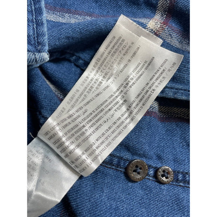 Abercrombie & Fitch Muscle Men's Blue Long Sleeve Button Down Shirt Top Size M
