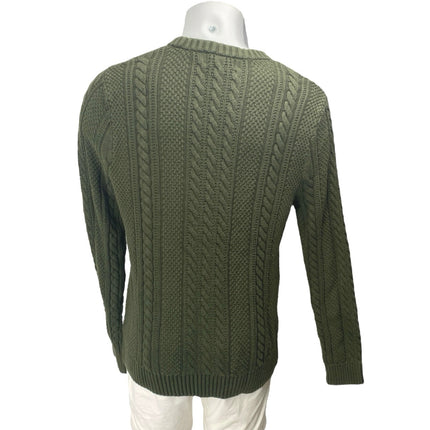 Goodfellow & Co Men's Green Cable Knit Long Sleeve Sweatshirt Sweater Top Size L