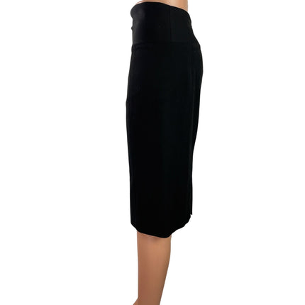 Express Women's Black High Waisted Knee Length Zipper Straight Pencil Skirt Sz 0