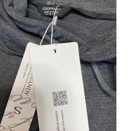 NEW Coofandy Men's Gray Long Sleeve Hoodie Hooded Pullover Sweatshirt Top Size S