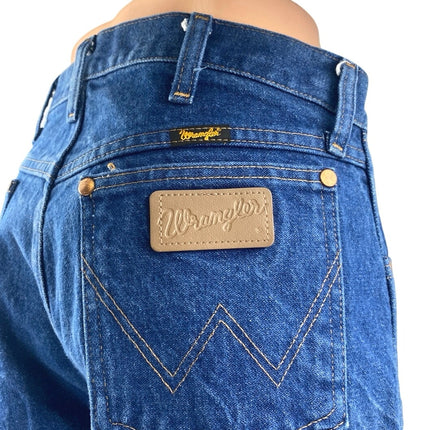 Wrangler Women's Blue High Waist Frayed Cut-Off Bermuda Denim Jeans Shorts 33x34