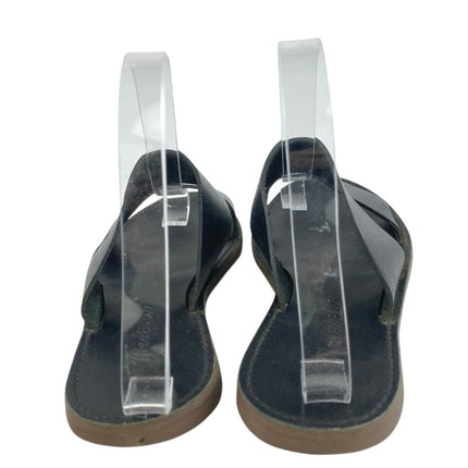 Madewell The Boardwalk Women's Black Dual Strap Slip On Slides Flat Sandals 5.5