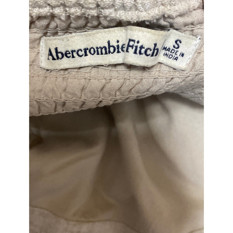 Abercrombie & Fitch Beige Linen Short Puff Sleeve Square Neck ALine Mini Dress S