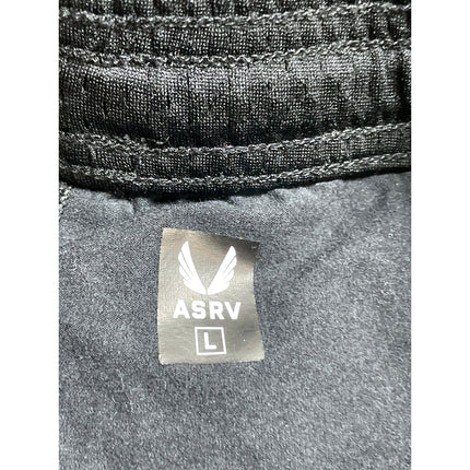 ASRV Men's Black Mesh Pull On Workout Running Gym Yoga Athletic Shorts Size L