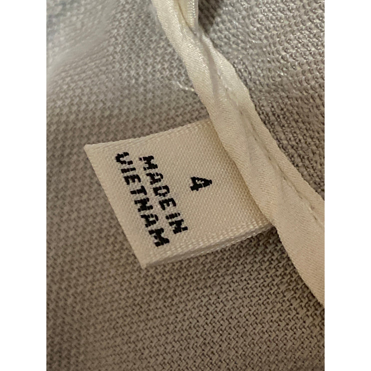 Aritzia Wilfred Gray Linen Drawstring Pleated Mid Rise Casual Sweat Shorts Sz 4