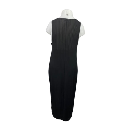 Madewell Black Sleeveless Pleated Scoop Neck Cami Tank Sheath Maxi Dress Size XL