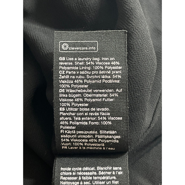 & Other Stories Womens Black Sheer Leopard Print Long Sleeve Mini A-Line Dress 8