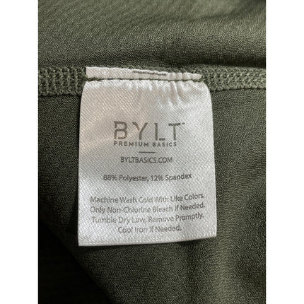 NEW BYLT Drop Cut Men's Green Short Sleeve Athletic Activewear Tee T-Shirt Top S