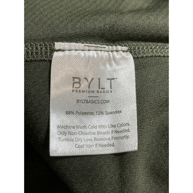 NEW BYLT Drop Cut Men's Green Short Sleeve Athletic Activewear Tee T-Shirt Top S