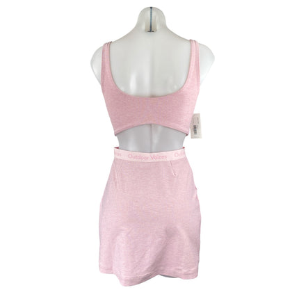 Outdoor Voices Court Pink Cut Out Yoga Athletic Activewear Mini Skort Dress XS