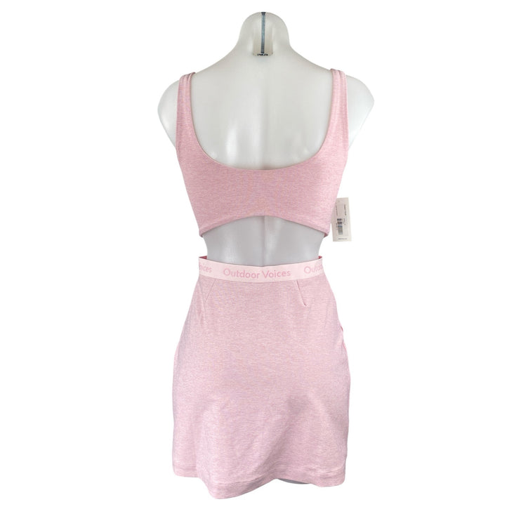 Outdoor Voices Court Pink Cut Out Yoga Athletic Activewear Mini Skort Dress XS