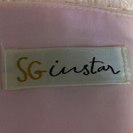 SGinstar Pink Ostrich Feather Fuzzy Sleeveless Cami Camisole Crop Tank Top Sz S