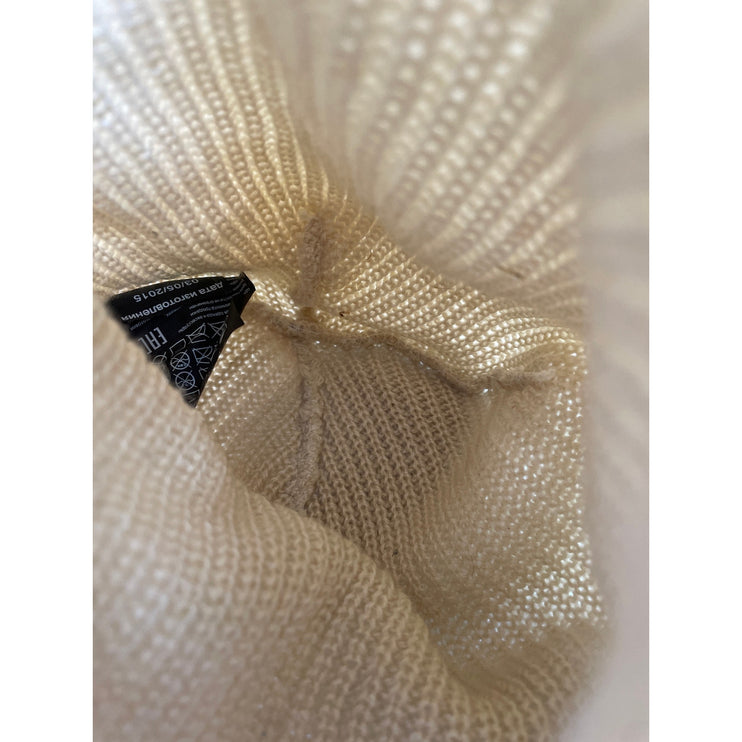 Burton Women's Cream Beige Ribbed Knit Winter Snow Bonnet Beanie Hat Cap OS