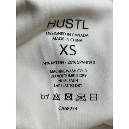 HUSTL Women's White High Waisted Activewear Yoga Running Biker Shorts Size XS