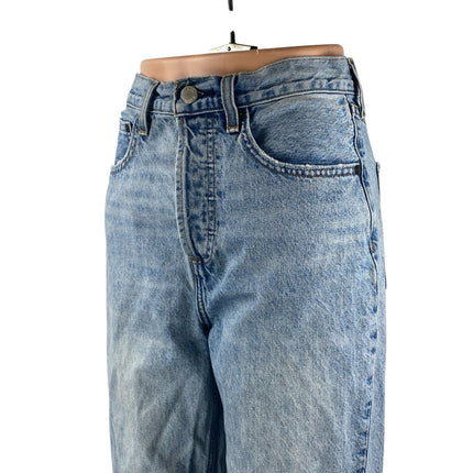 Denim Forum The Joni Women's Light Blue High Rise Loose Straight Jeans Pants 25