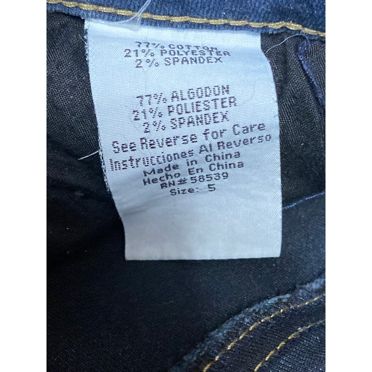 STS Blue Women's Blue Dark Wash Mid Rise Y2k Casual Skinny Denim Jeans Size 5