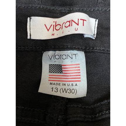 Vibrant M.I.U Women's Black High Waisted Distressed Skinny Denim Jeans Size 30