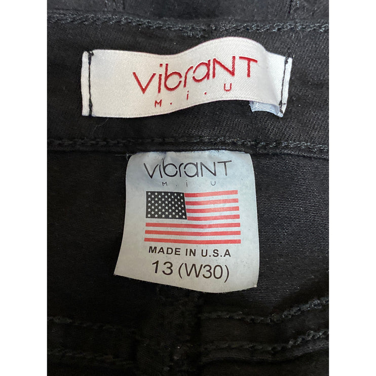 Vibrant M.I.U Women's Black High Waisted Distressed Skinny Denim Jeans Size 30