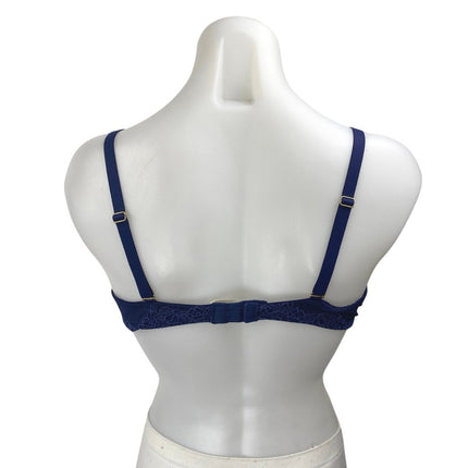 Madewell Women's Navy Blue Sleeveless Adjustable Floral Lace Bra Top Size L