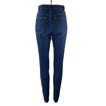 H&M Women's Blue High Waisted Slim Fit Y2k Casual Skinny Denim Jeans Size 4