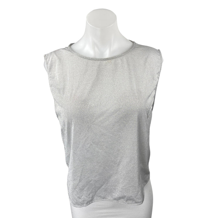 Zara Women's Light Gray Sleeveless Basic Pullover Muscle Tee Tank Top Size S