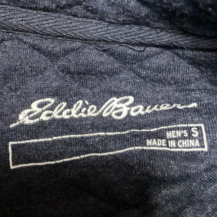 Eddie Bauer Men's Black Quilted Long Sleeve Snap Turtleneck Sweater Top Size S