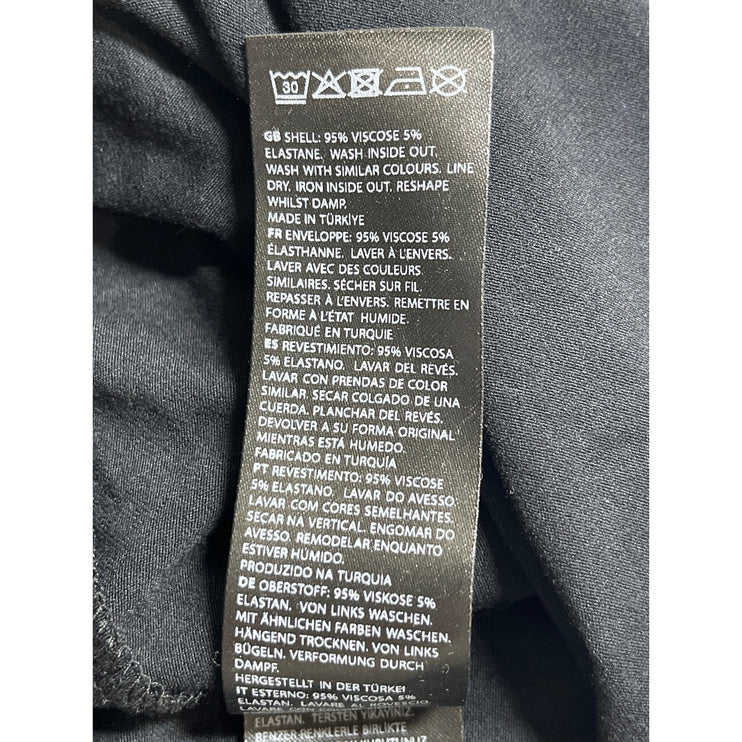 NEW Na-Kd Women's Black Elastic Waist Soft Line Flowy Maxi A-Line Skirt Size L