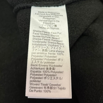 J.Crew Black Faux Shearling Teddy Sherpa Button Down Pockets Sweater Jacket Sz L