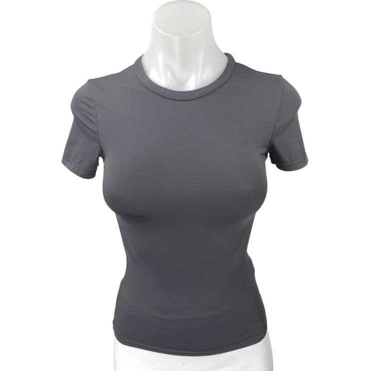 Princess Polly Women's Black Short Sleeve Slim Crew Neck T Shirt Tee Top Size 0