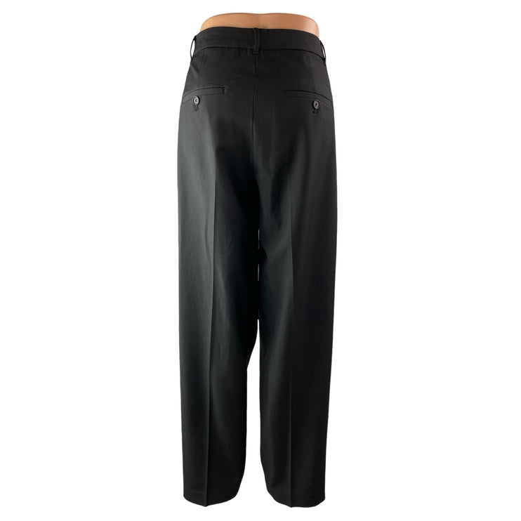 Banana Republic Sculpted Black High Rise Straight Wide Trousers Dress Pants Sz 6