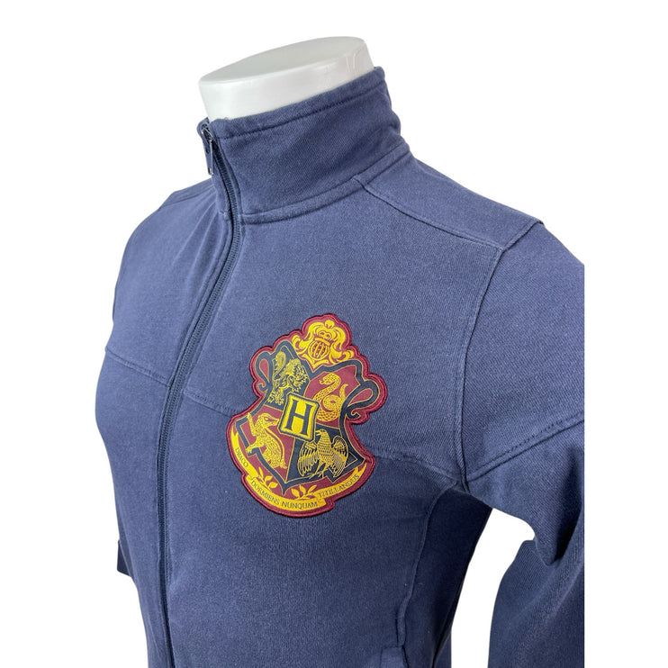 Harry Potter Hogwarts Draco Men's Blue Full Zip Long Sleeve Sweatshirt Top Sz M