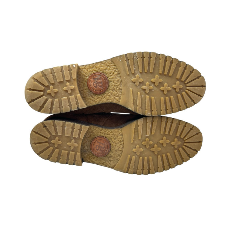 Paul Green Women's Brown Suede Sherpa Fold Over Lace Up Ankle Snow Boots Sz 4.5