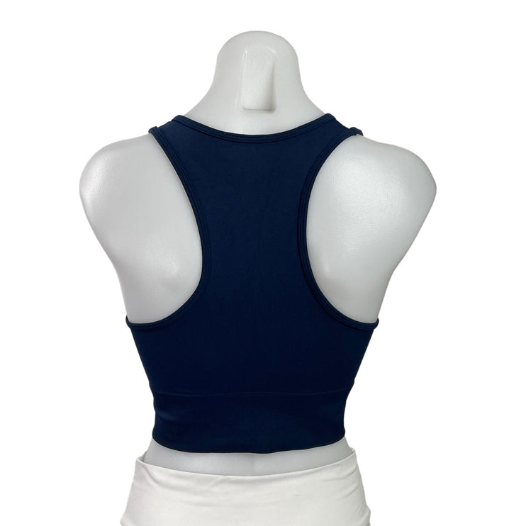 Gymshark Everyday Seamless Blue Racerback Workout Sports Bra Crop Tank Top Sz S