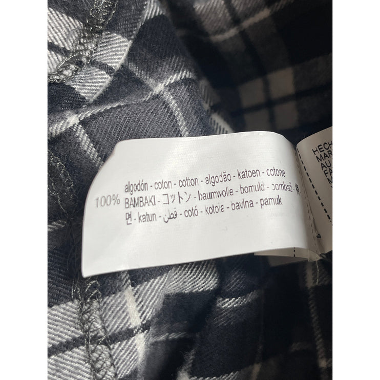 Zara Women's Black Plaid Asymmetrical Wrap Belt Midi Flare A-Line Skirt Size M