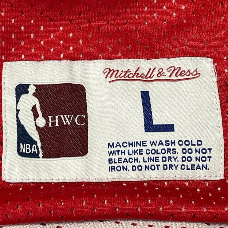 Mitchelle & Ness Men's Red Houston Rocket Yao Ming 11 Basketball Jersey Top Sz L