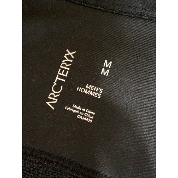 Arc'Teryx Men's Black 1/4 Snap Long Sleeve Quilted Turtleneck Sweater Top Size M